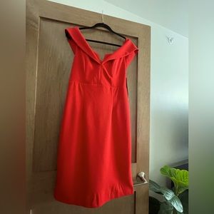 NWT Special Occasion or Cocktail dress, Red, Off the Shoulder, Size 10, Zipper